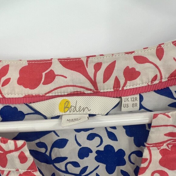 Boden Jodie Floral Print Kaftan Tunic Top Women's 8 R - Picture 2 of 4
